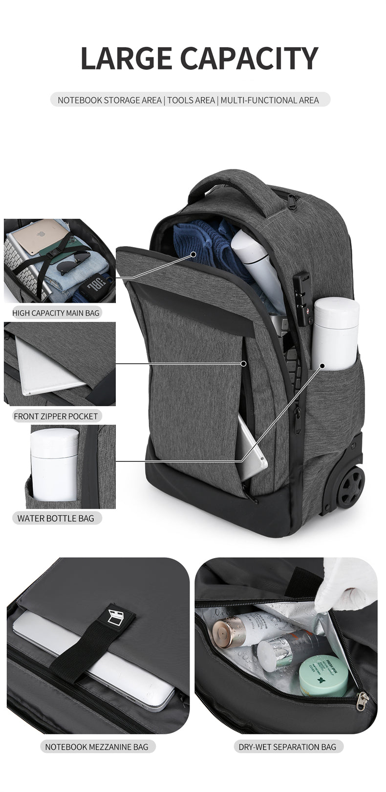 Men's Luggage & Travel ML25C02 - Vacuum Compression backpacks, Gun Bags, Tactical Bags MOQ From 24pcs | BaystorySupply