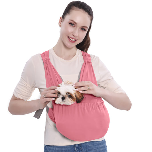 Supet Dog Sling Carrier for Small Pets, Hands Free Cat Sling, Reducing Back Neck Pain Anti-Anxiety Dog Front, Adjustable Soft Dog Carrying OB25C19